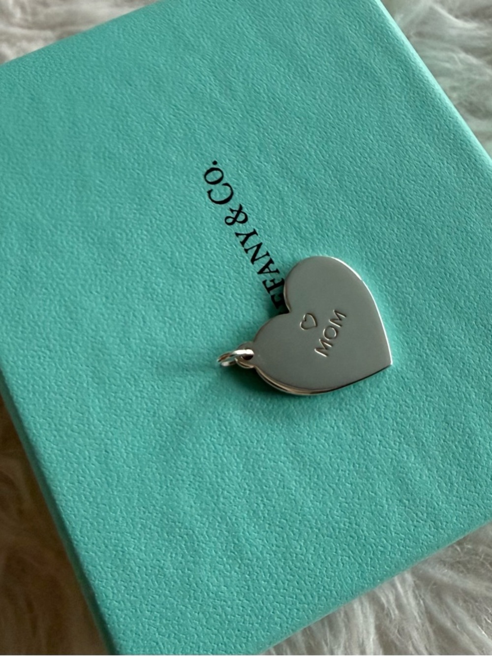 Tiffany and Co. Mom Heart Tag Charm